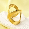 304 Stainless Steel Adjustable Cuff Rings for Women RJEW-B123-01G-02-3