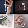 120Pcs 12 Colors Frosted Glass Bead Cap FGLA-YW0001-04-6