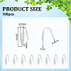 100Pcs 316 Surgical Stainless Steel Earring Hooks STAS-UN0058-61-5