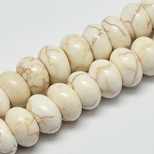 Rondelle Natural Magnesite Beads Strands G-M138-29