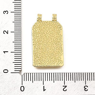 Rectangle Brass Pendants KK-S508-03B-G-1