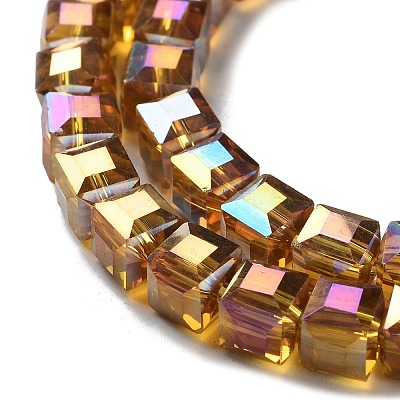 Electroplate Glass Beads Strands EGLA-R030-6x6mm-17-1