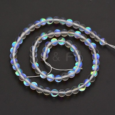 Round Synthetic Moonstone Beads Strands G-M210-10mm-11-1