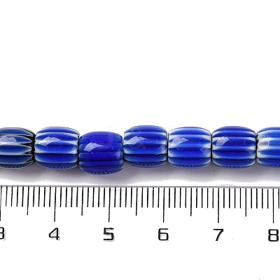 Handmade Lampwork Chevron Beads Strands LAMP-K041-01B-27-1