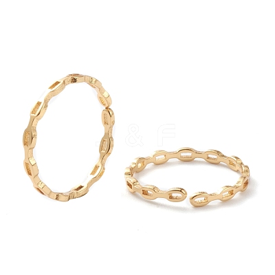 Brass Cuff Rings RJEW-H131-01G-1