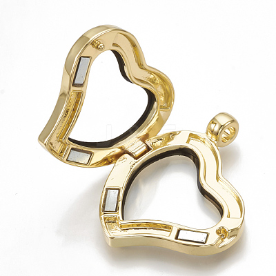 Alloy Magnetic Locket Pendants PALLOY-T052-13G-1