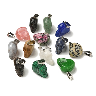 Natural & Synthetic Mixed Gemstone Pendants G-Z067-02P-01-1