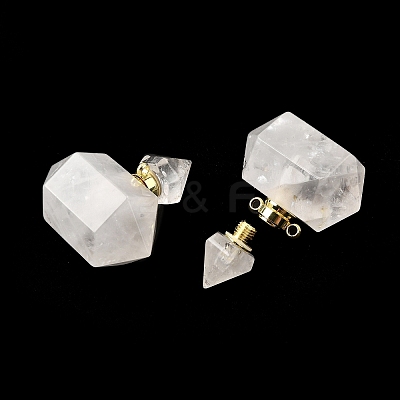 Gemstone Perfume Bottle Pendants G-L623-08G-1