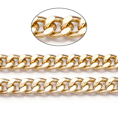 Aluminum Faceted Curb Chains CHA-N003-47KCG-1