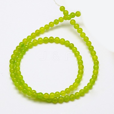 Natural Malaysia Jade Bead Strands G-M097-4mm-07-1