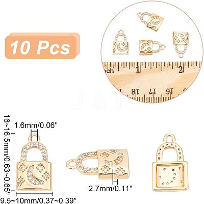 Brass Rhinestone Pendants FIND-WH0144-27KCG-1
