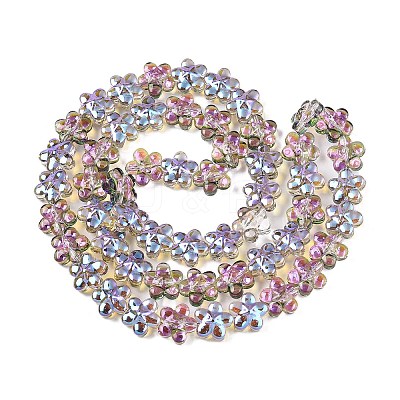 Electroplate Glass Beads Strands EGLA-T028-02J-1