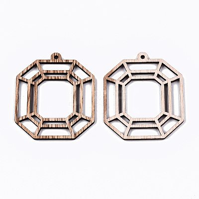 Unfinished Hollow Wood Pendants LS-WOOD-N006-140-1