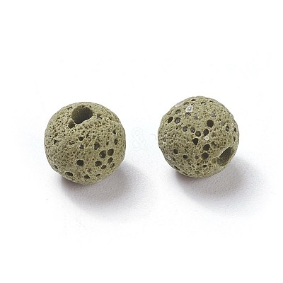 Unwaxed Natural Lava Rock Beads X-G-F325-8mm-A11-1