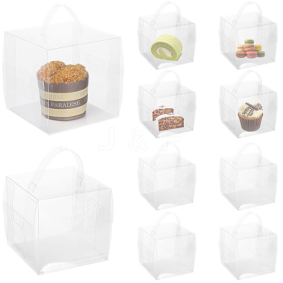 Clear Plastic Tall Cake Boxes CON-WH0001-22B-1