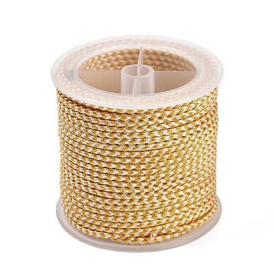 11M Polyester Braided Cord with Cotton Core & Metallic Thread OCOR-Z006-01-07-1