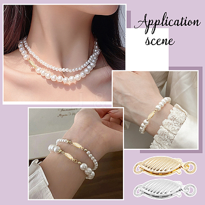 10Pcs 2 Colors Brass Box Clasps KK-GO0002-38-1