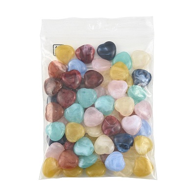 50Pcs Opaque Acrylic Beads MACR-FS0002-49-1