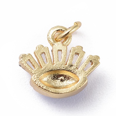 Cubic Zirconia Charms KK-G363-13G-1