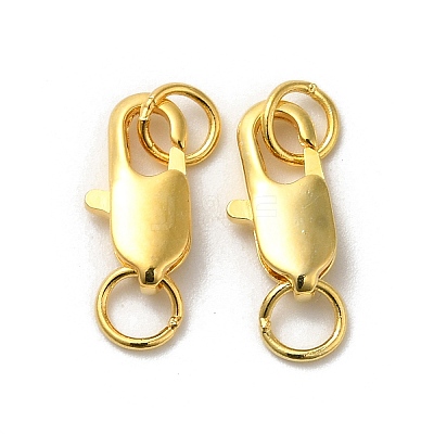 Brass Lobster Claw Clasps KK-P249-05B-G-1