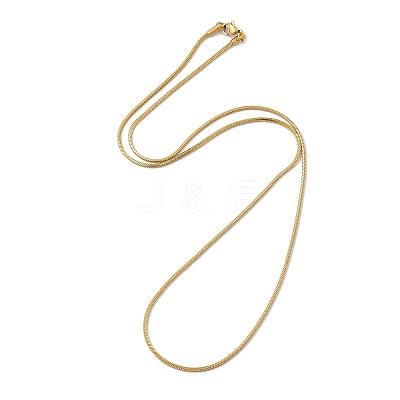 Ion Plating(IP) 304 Stainless Steel Square Snake Chain Necklaces X-STAS-A066-07-02G-1