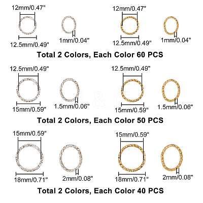 Iron Twisted Open Jump Rings IFIN-PH0001-08-1