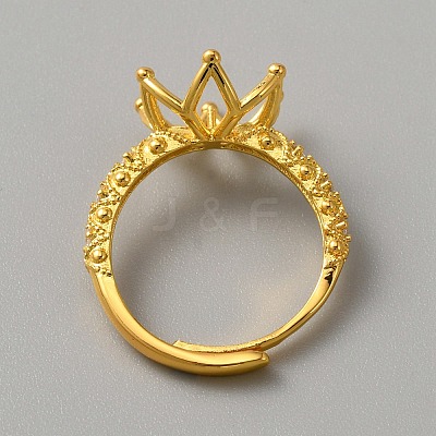 Adjustable Brass Ring Findings KK-WH0062-40G-1