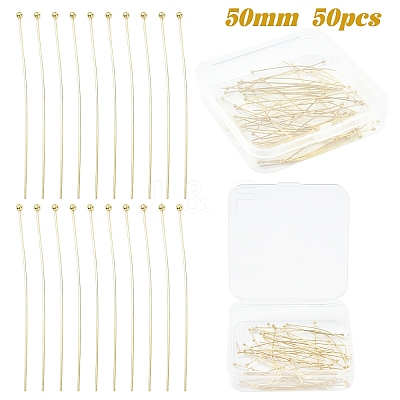 50Pcs 304 Stainless Steel Ball Head Pins STAS-YW0002-87-1