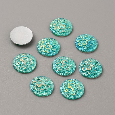 Resin Cabochons CRES-WH0001-49D-1