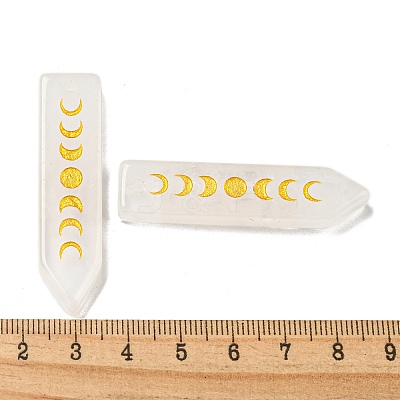 Natural Quartz Crystal Moon Phase Pendants G-C145-01D-1