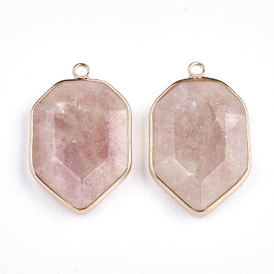 Natural Strawberry Quartz Pendants G-S344-13A-1