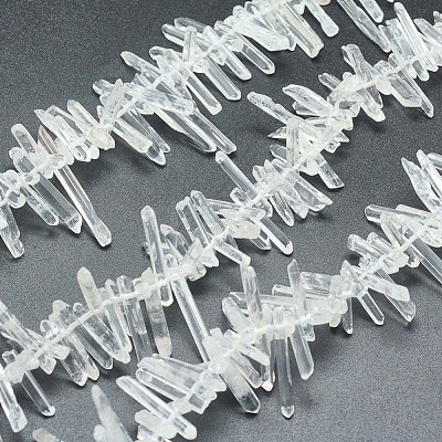 Natural Quartz Crystal Beads Strands G-P368-10-1
