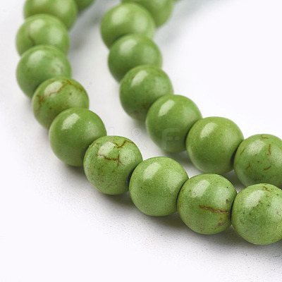Synthetic Turquoise Beads Strands TURQ-G106-6mm-02B-1