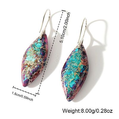 Bohemian Style 304 Stainless Steel Emperor Stone Dangle Earrings SL3554-1-1
