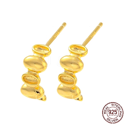 925 Sterling Silver Stud Earring Findings STER-Q192-15G-1