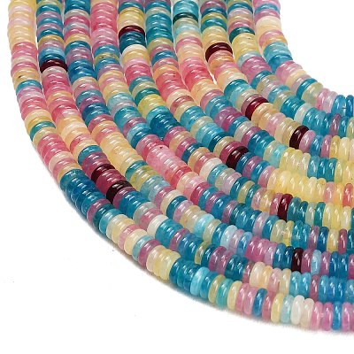 Dyed Natural White Jade Beads Strands GG-CBA47A4-C01-2X6MM-1