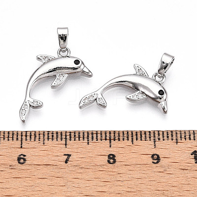 Brass Micro Pave Cubic Zirconia Pendants KK-N257-10P-1
