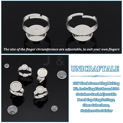 DIY Blank Dome Ring Making Kit FIND-UN0002-41-1
