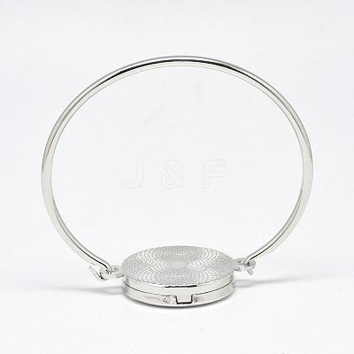 Brass Diffuser Locket Bangles BJEW-Q691-07-1