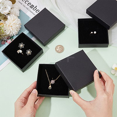 12Pcs Square Cardboard Necklace Box CBOX-NB0001-30-1