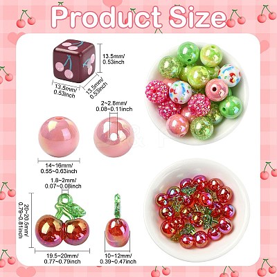 45Pcs 9 Styles Plastic Round Bead & Acrylic Beads Kits MACR-CJ0002-45-1