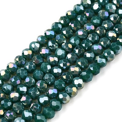 Electroplate Glass Beads Strands EGLA-A044-P2mm-B09-1