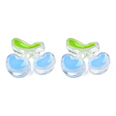 Transparent Acrylic Enamel Beads LS-TACR-N012-006A-1