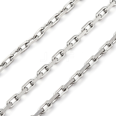 304 Stainless Steel Paperclip Chains CHS-M009-03P-1