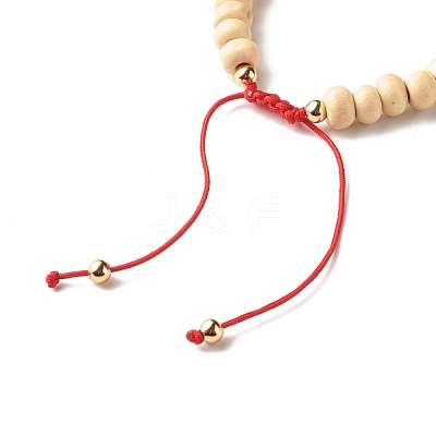 Evil Eye Star Heart Braided Bead Bracelet for Kid BJEW-JB06777-1