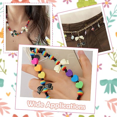 40Pcs 2 Colors Opaque Acrylic Beads SACR-CJ0001-91-1