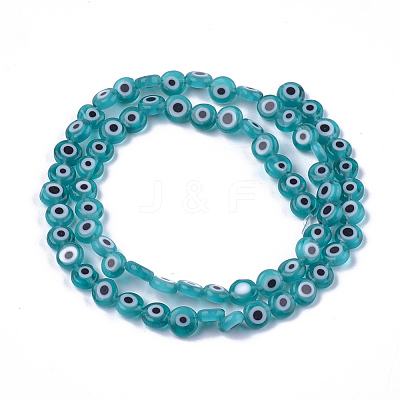 Handmade Evil Eye Lampwork Beads Strands LAMP-S191-02A-06-1
