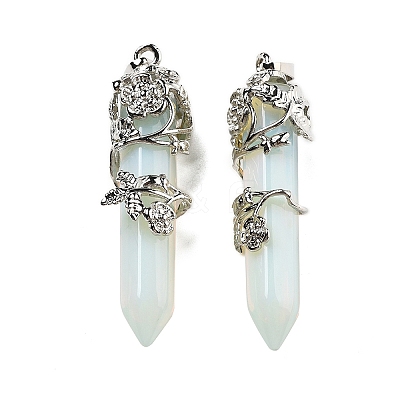 Synthetic Opalite Big Pointed Pendants G-A172-16K-1