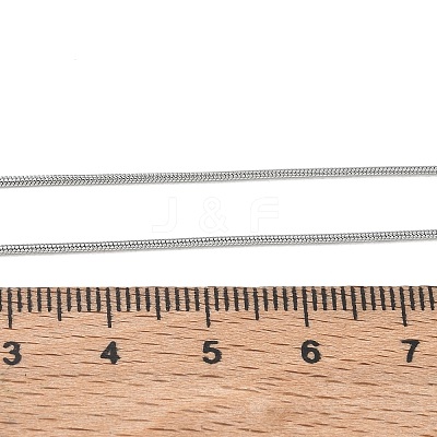 10Pcs 0.9MM 304 Stainless Steel Round Snake Chain Necklaces NJEW-G203-03P-1