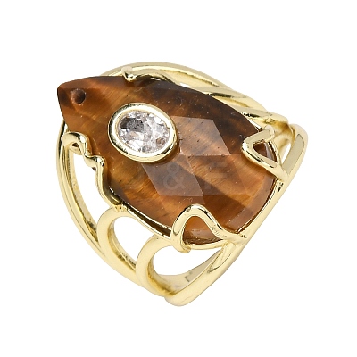 Natural Tiger Eye Cuff Rings GG-CBA5FCC-03G-04-1